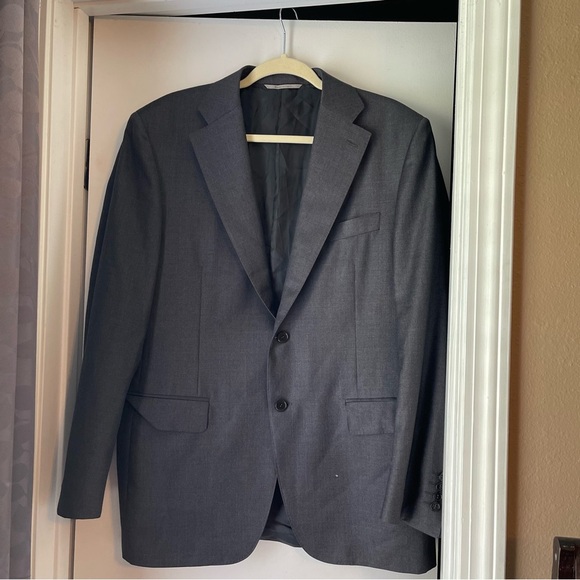 Canali Made In Italy Men Suit Jacket 100% Wool Size 50R *READ* - Picture 1 of 7
